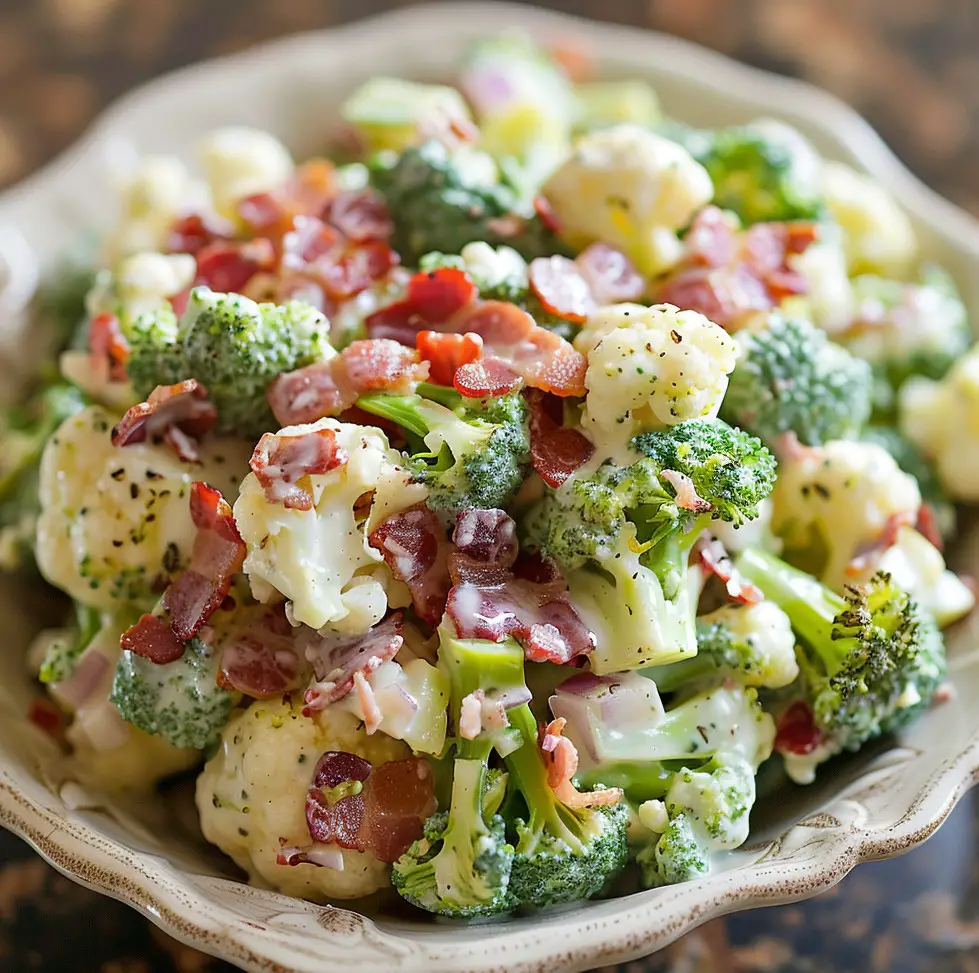 broccoli and cauliflower salads