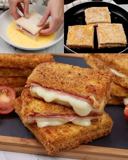 Fried toast: how to make them super cheesy and super tasty!