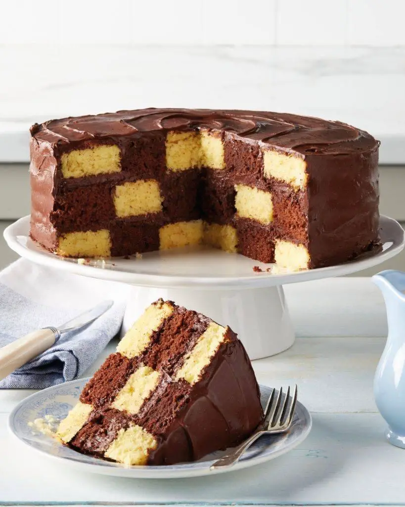 How to make checkerboard chocolate cake recipe