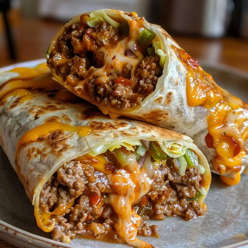 Cheesy Beef Nacho Wrap