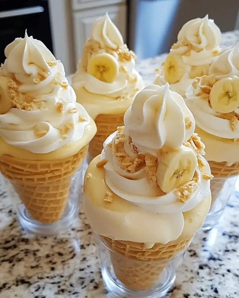 Banana Pudding Ice Cream Cones PSTAlgerie