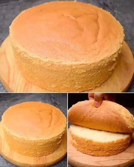 Tall And Easy Vanilla Sponge Cake