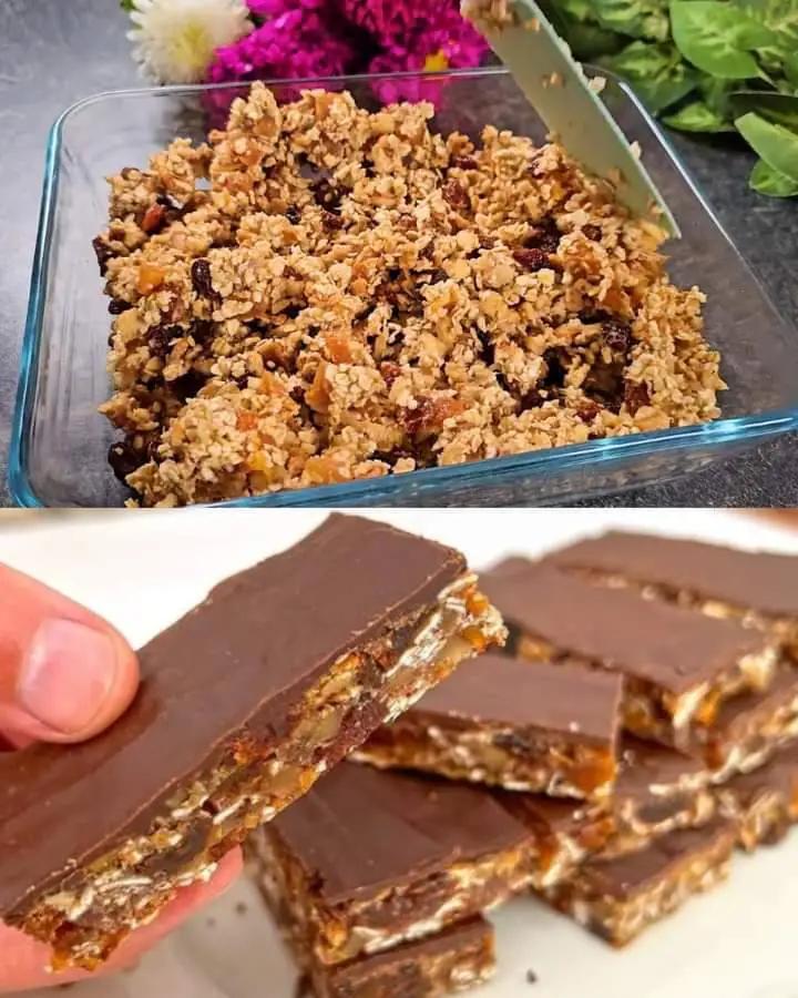 No-Bake Oat, Raisin, and Apricot Bars Recipe