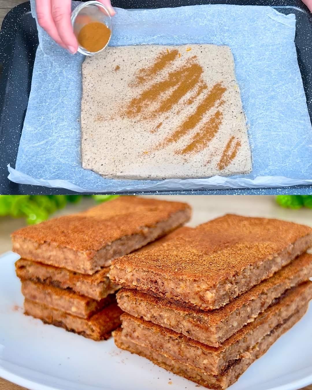 Walnut Banana Bars with Ginger and Cinnamon