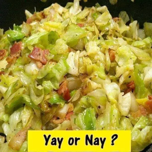 Fried Cabbage with Bacon and Onions