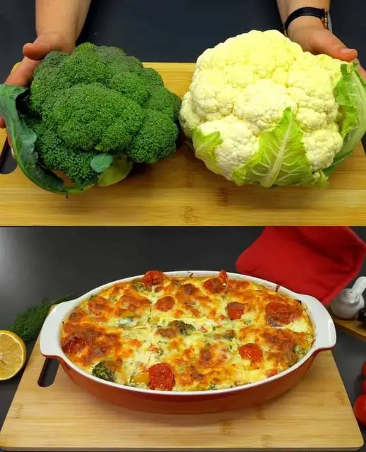 A Delicious Bake with Broccoli and Cauliflower