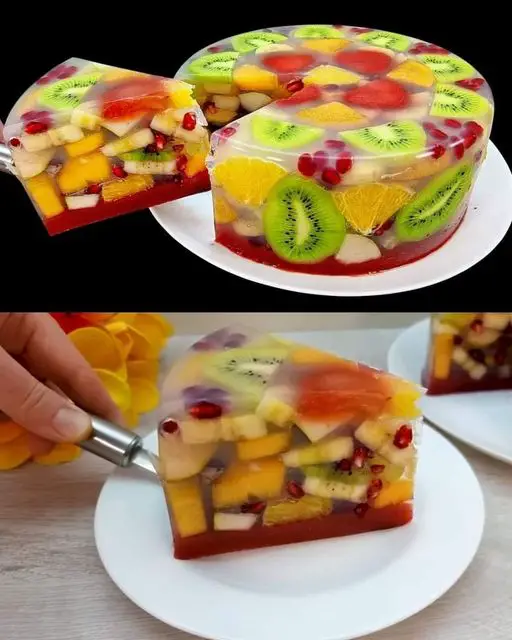 Fresh and Fruity Jelly Cake Recipe