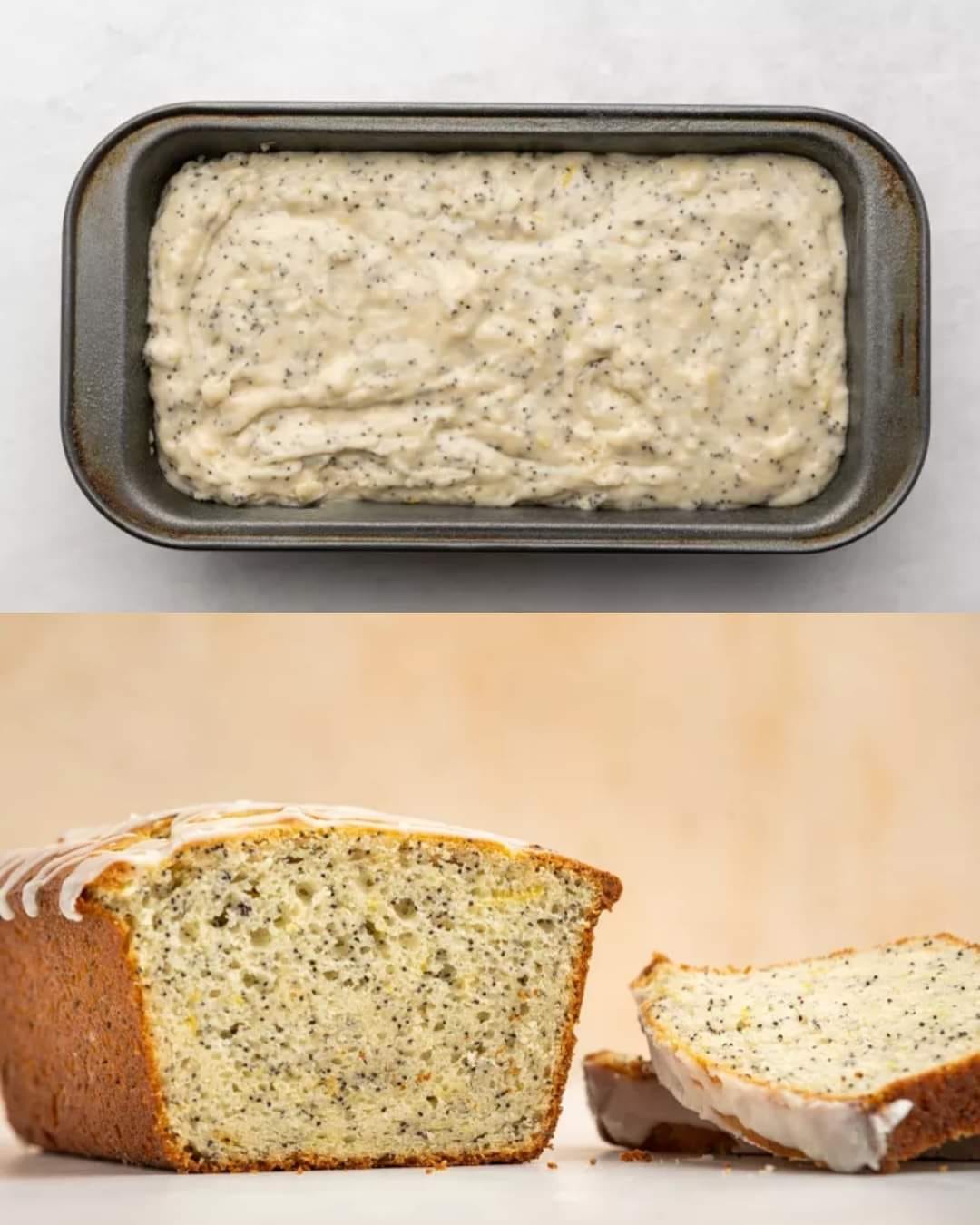 Lemon Poppy Seed Bread with Lemon Drizzle