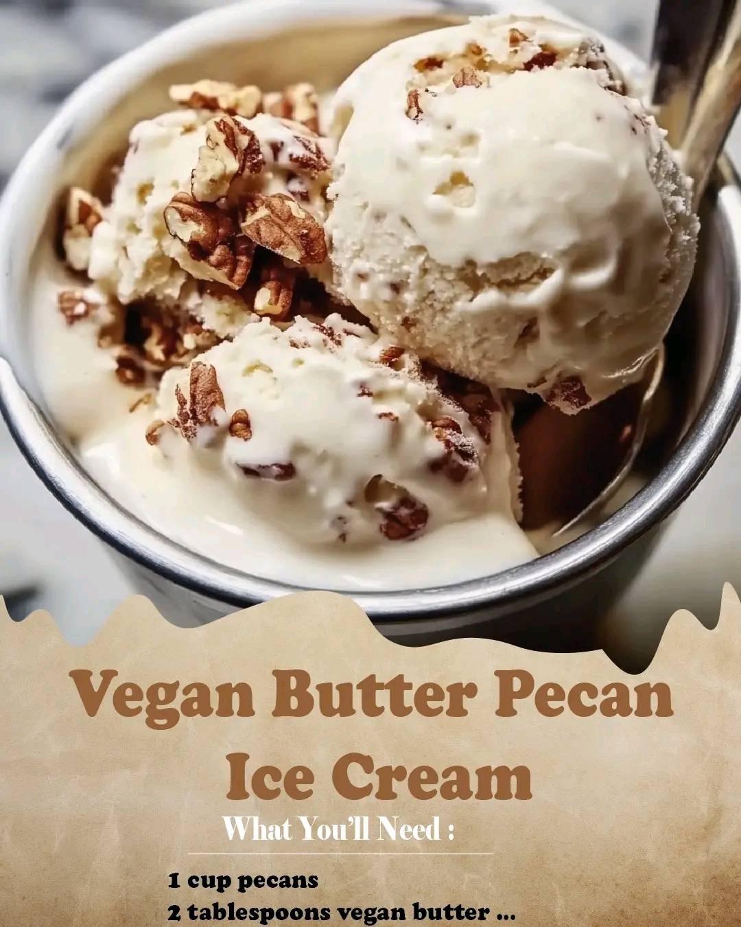 Vegan Butter Pecan Ice Cream