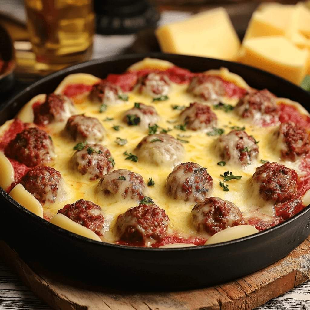 Meatball and Cheese Bake: A Comforting, Cheesy Delight