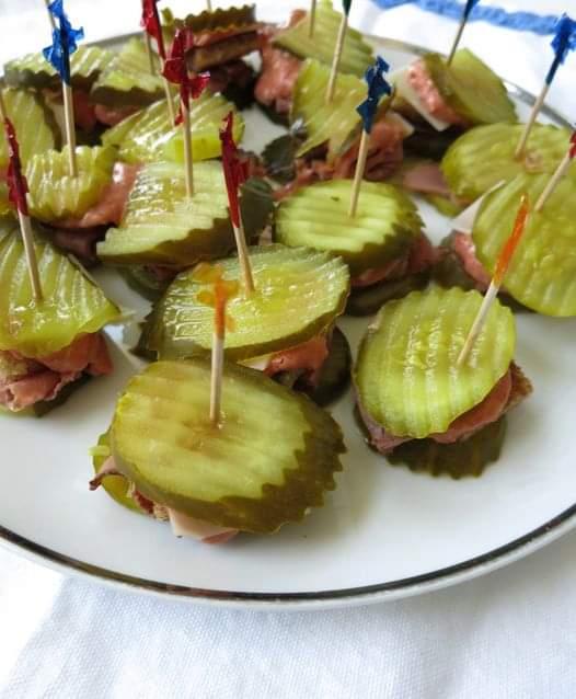 Reuben pickle bites 