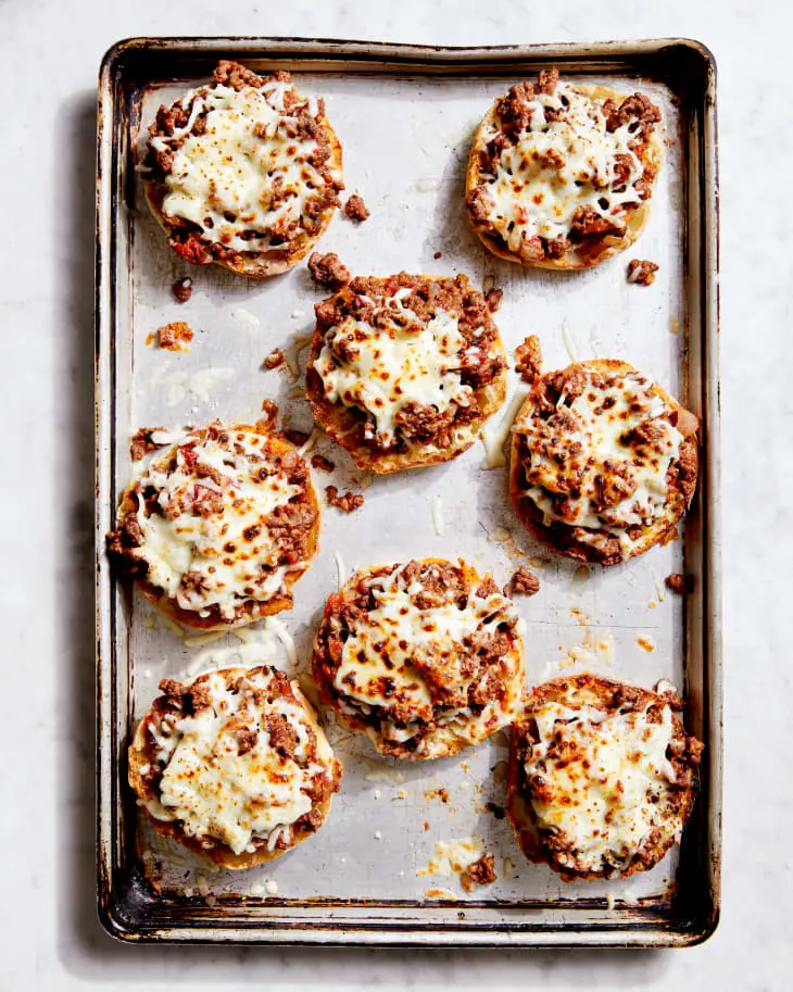 Open-Faced Pizza Burgers