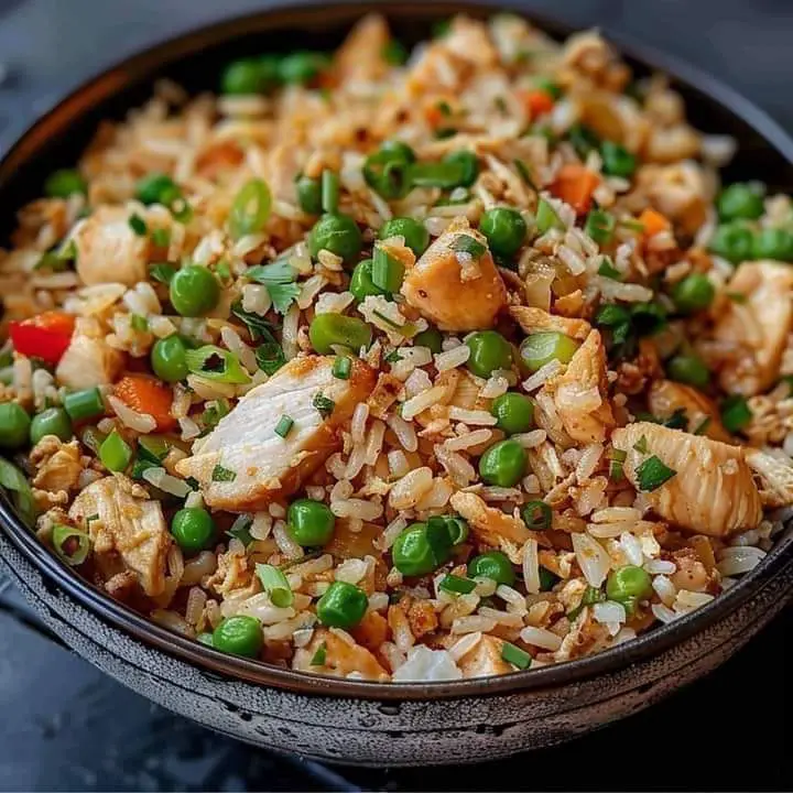 Garlic Chicken Fried Rice: