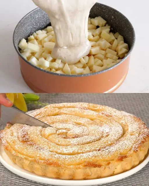 Cream-Filled Apple Cake Recipe