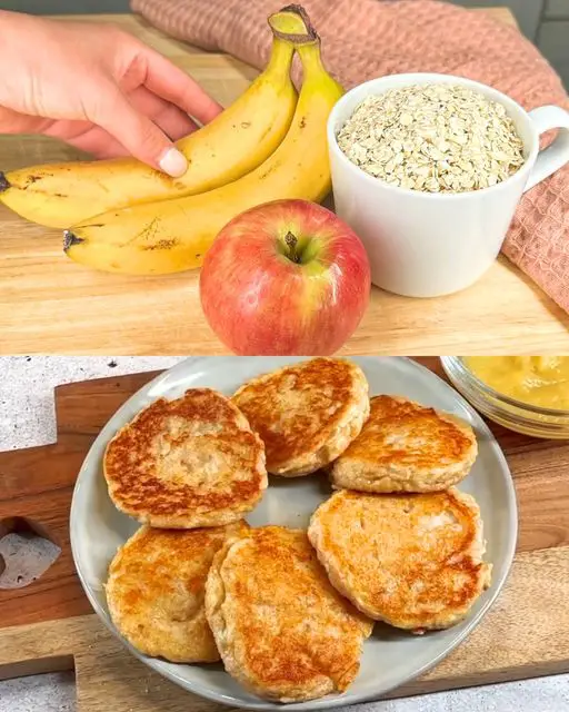 Apple Banana Greek Yogurt Pancakes