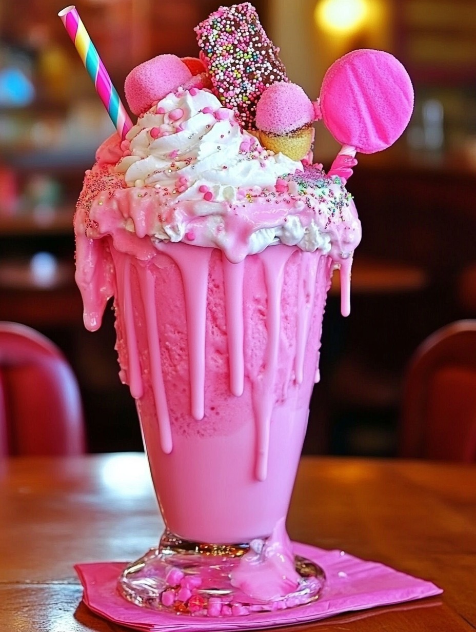 Frosty Pink Fantasies: Extreme Milk Shakes That Dazzle