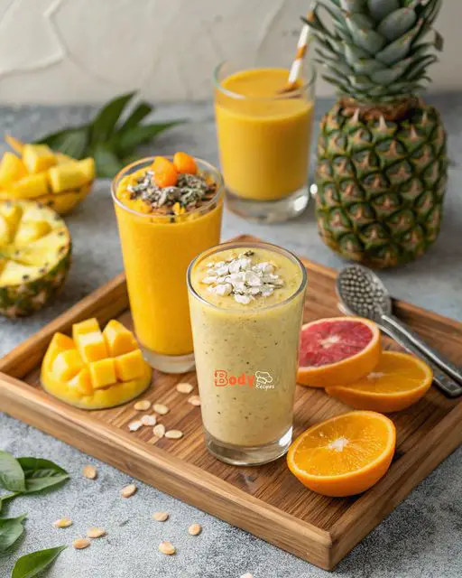 “**Tropical Citrus Smoothie Trio**