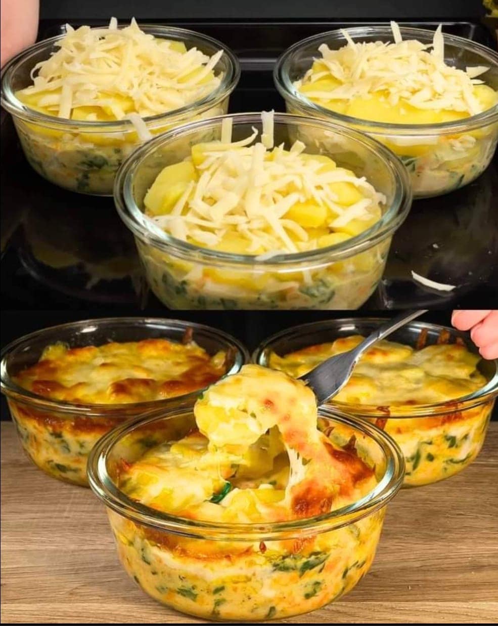 Creamy Potato and Spinach Bake