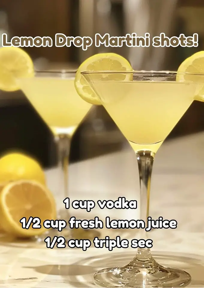 Lemon Drop Martini shots