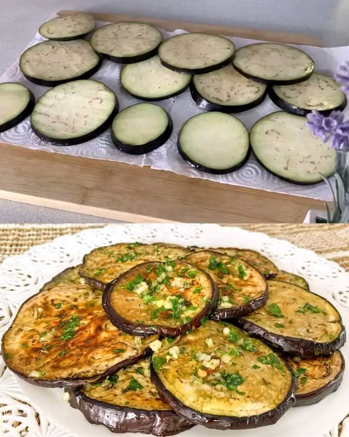 Spicy Garlic Eggplant with Fresh Parsley