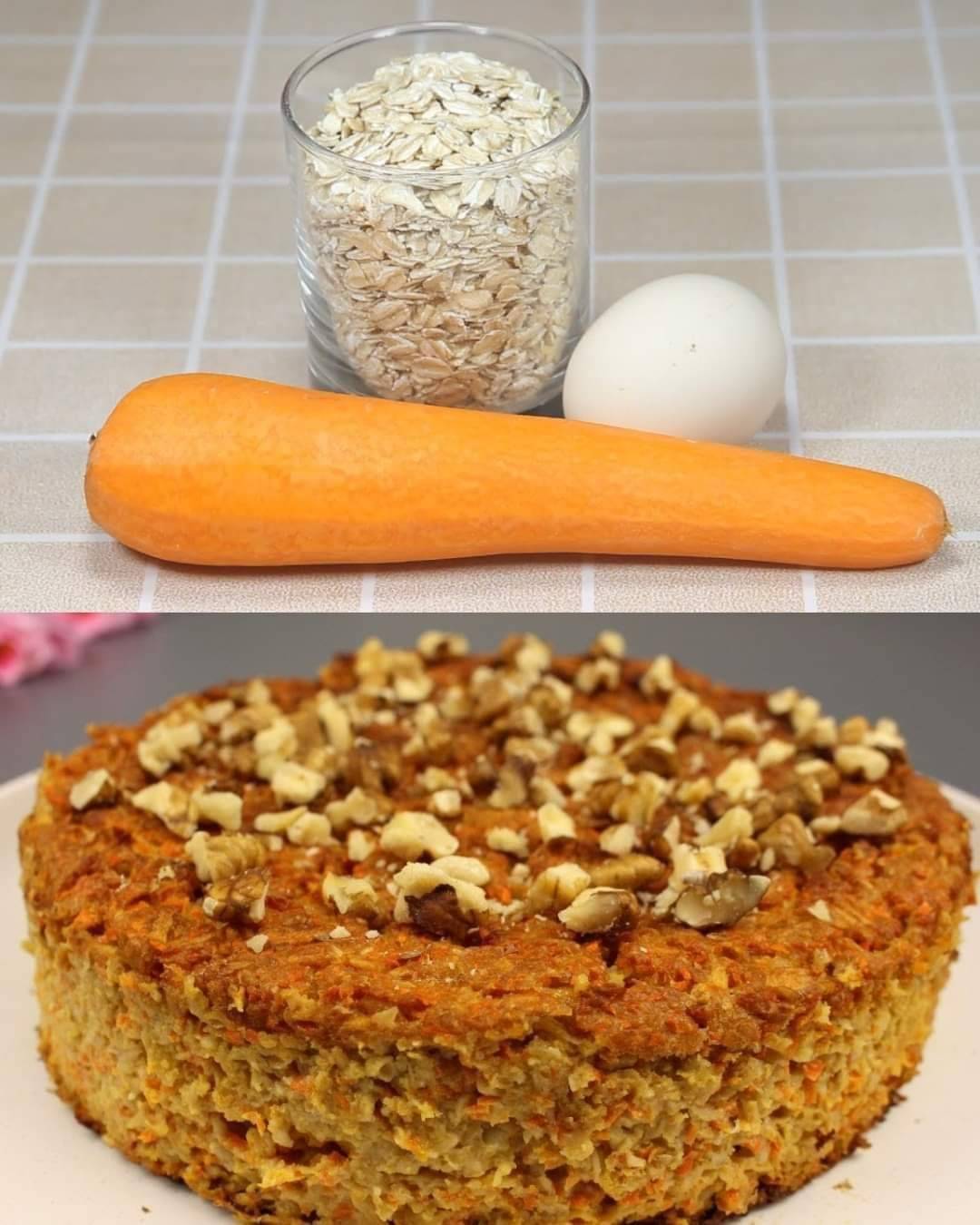 Oatmeal and Kefir Bake with Carrots, Apples, and Walnuts