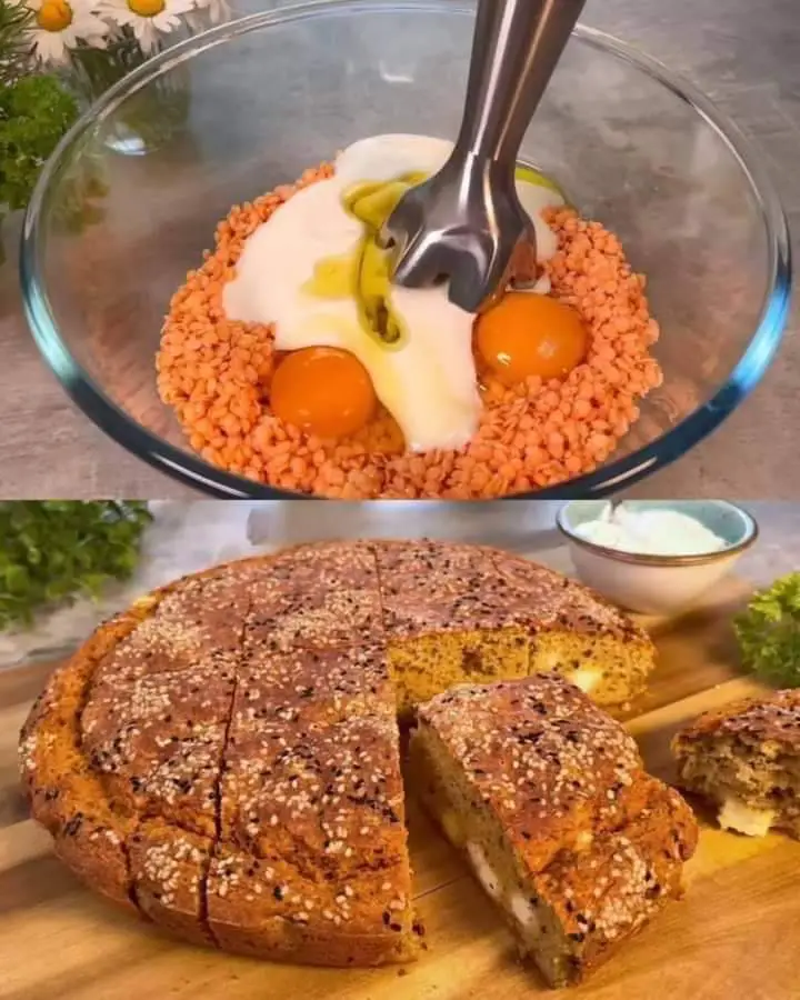 Savory Lentil Bread with Feta and Herbs