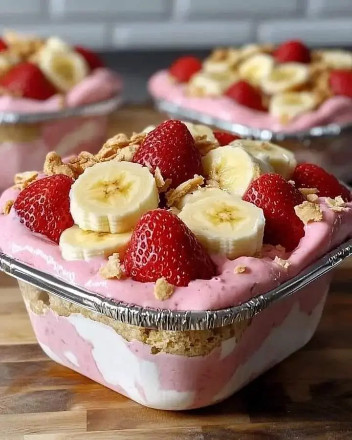 Strawberry Cheesecake Banana Pudding