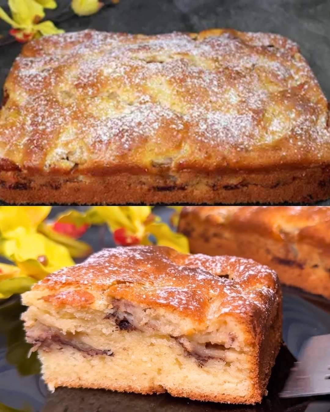 Apple Cake with Cocoa and Lemon Zest