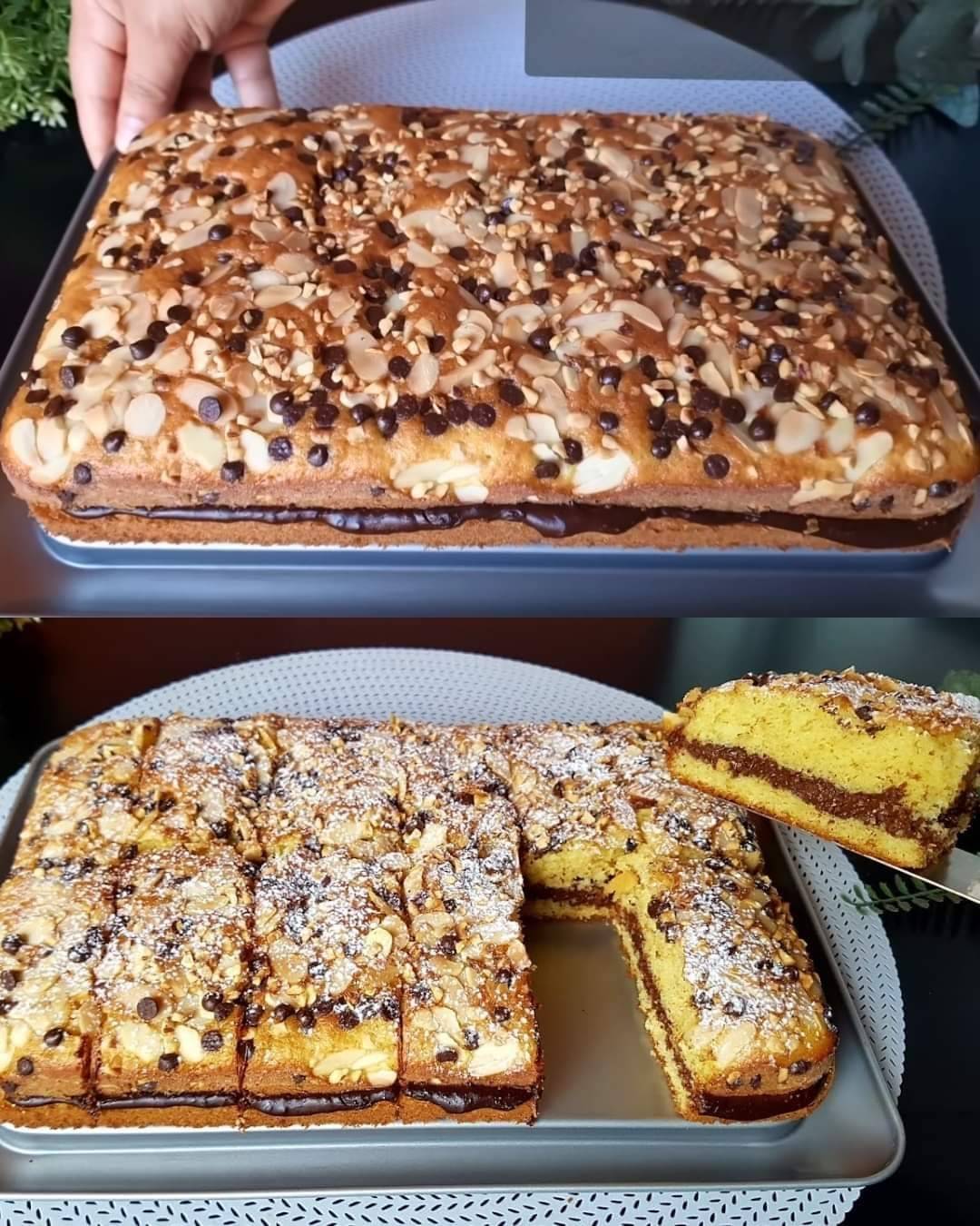 Almond and Chocolate Chip Cake