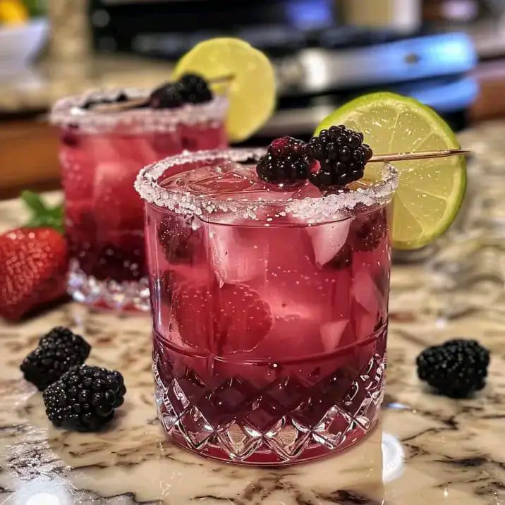 This is called ‘Blackberry Margarita Smash’ and it’s a foolproof spring and summer drink! Never met a soul who didn’t love it