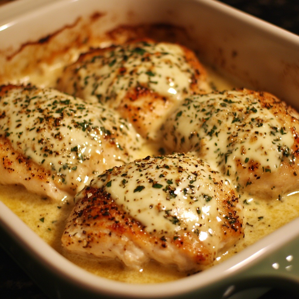 Zesty Baked Caesar Chicken with Parmesan Glaze