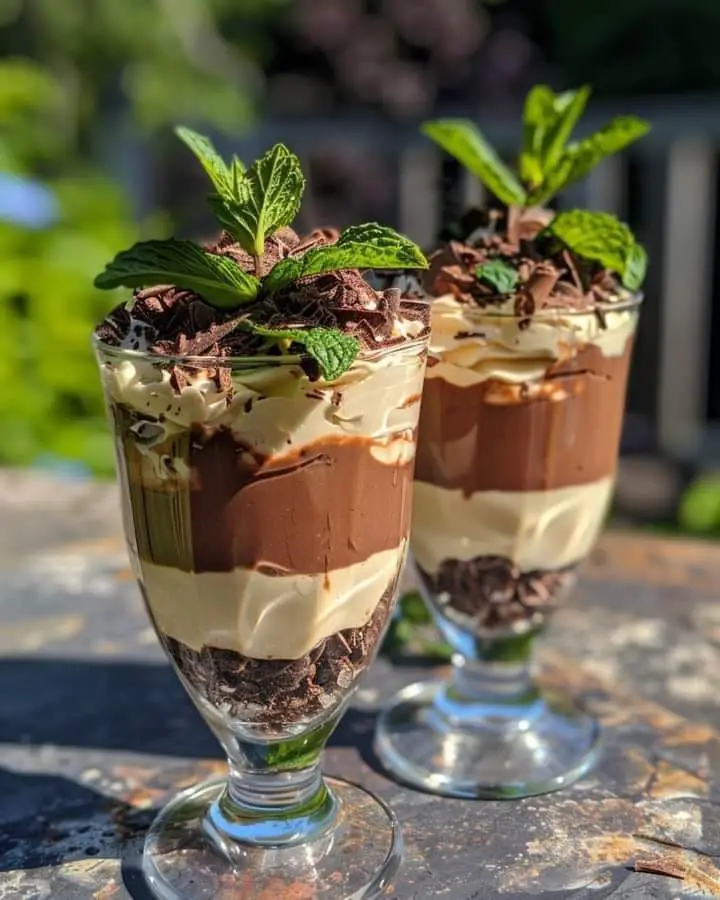 Bailey’s Mint Chocolate Dream Parfaits