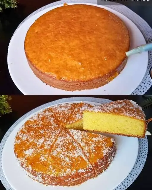 Lemon Cake with Apricot Jam and Coconut