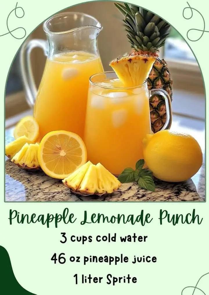 Tropical Pineapple Lemonade Punch