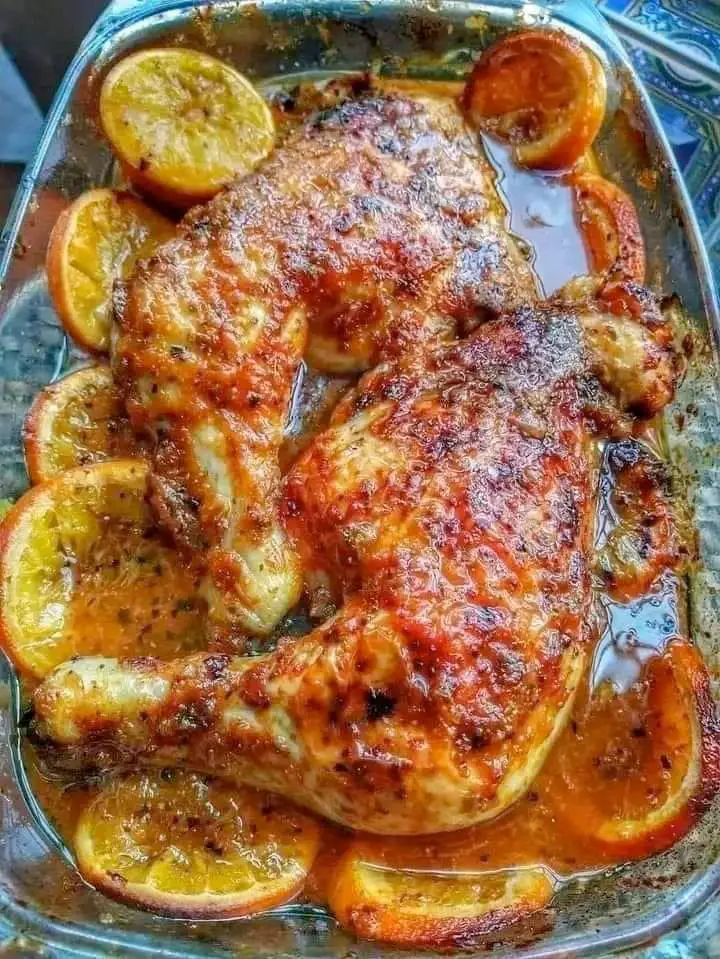 Baked tangerine chicken