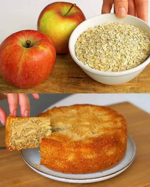 Healthy Oatmeal and Apple Cake