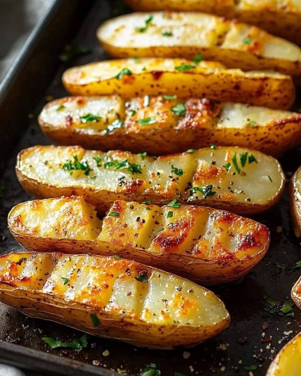 BEST EASY SHEET PAN SCORED POTATOES RECIPE