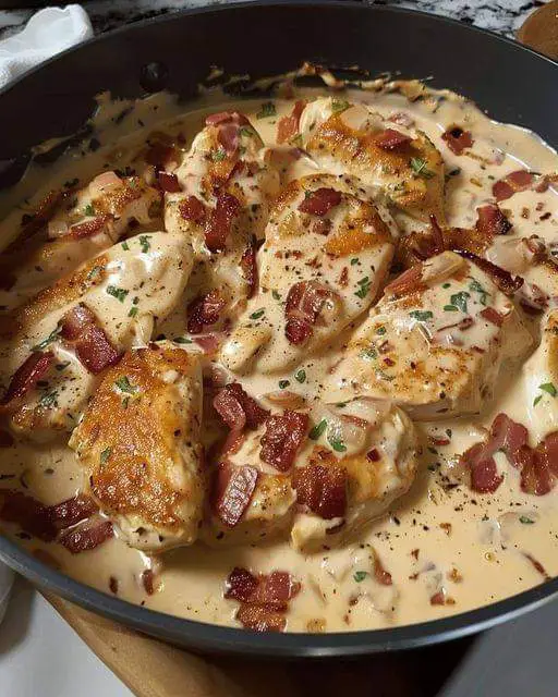 Discover the Rich Flavors of Our Creamy Bacon Chicken Delight!