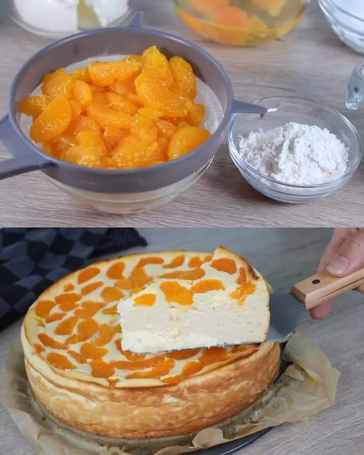 Creamy Vanilla Cheesecake with Mandarins