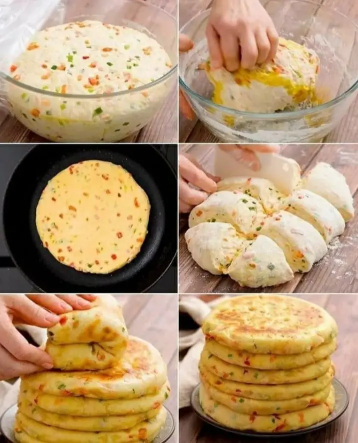 Vegetable Stuffed Savory Pancakes