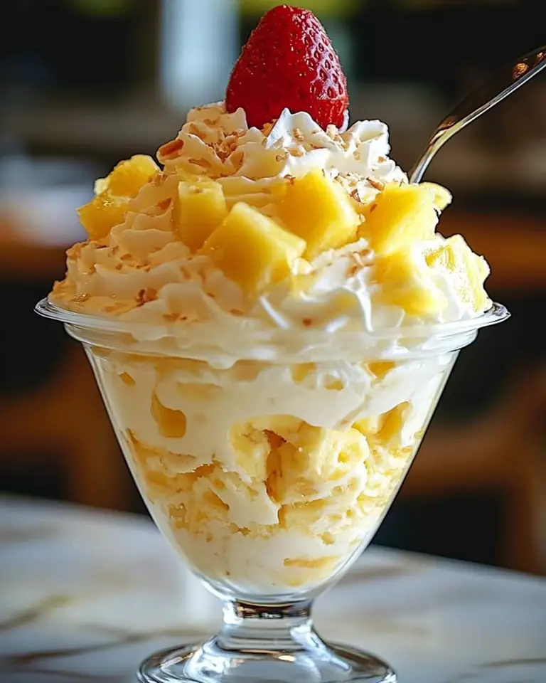 Tropical Dessert: Hawaiian Pineapple Coconut Fluff