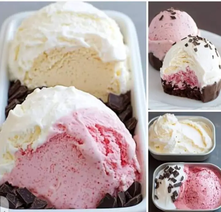 Vanilla and Strawberry Ice Cream Recipe