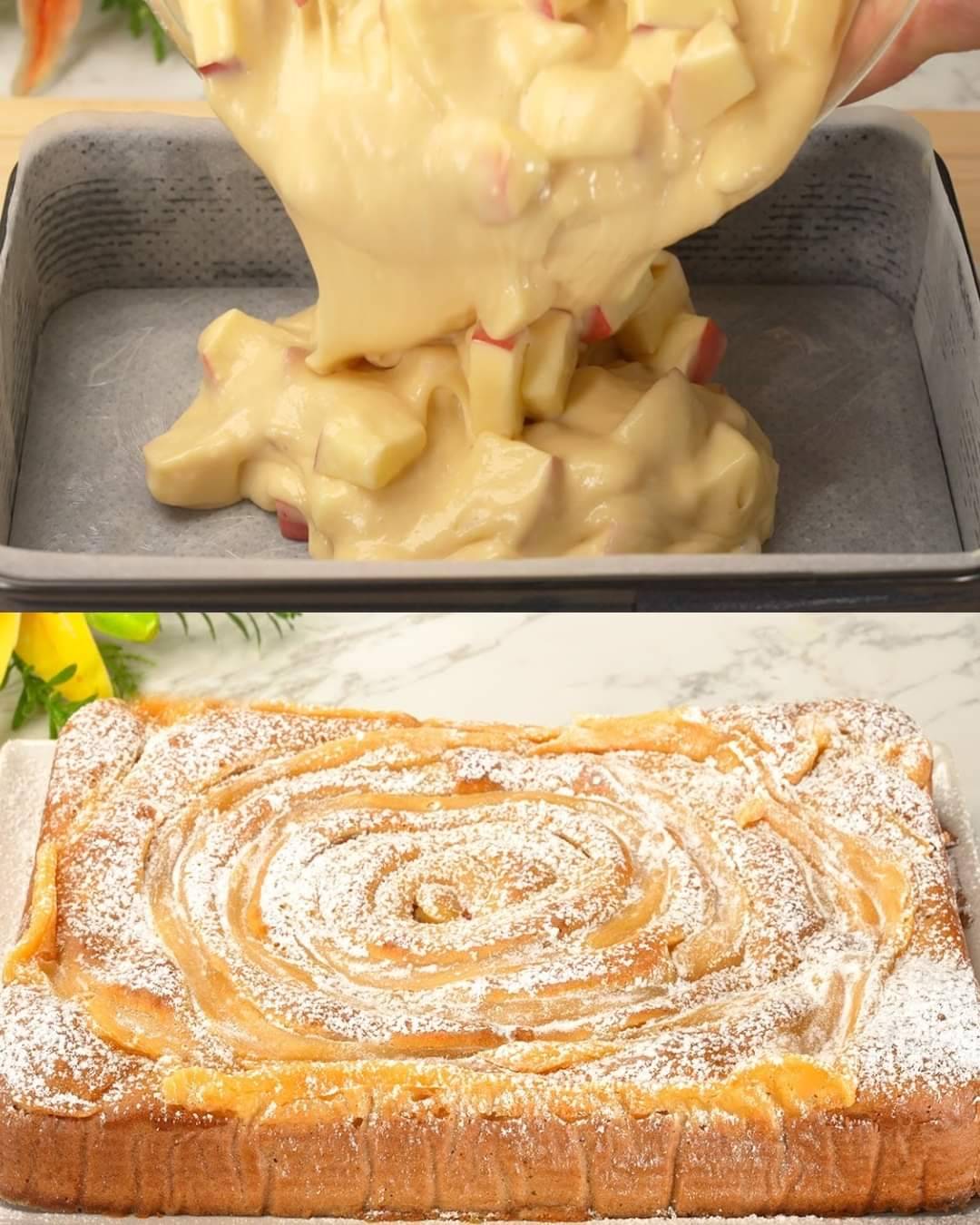 Apple Custard Cake