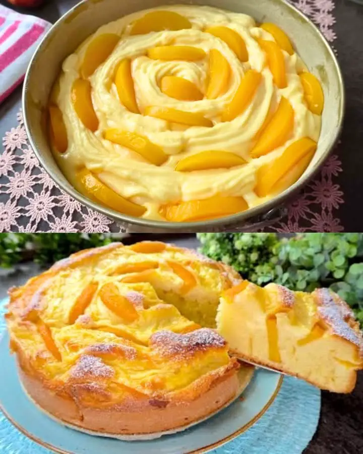 Apricot Custard Cake