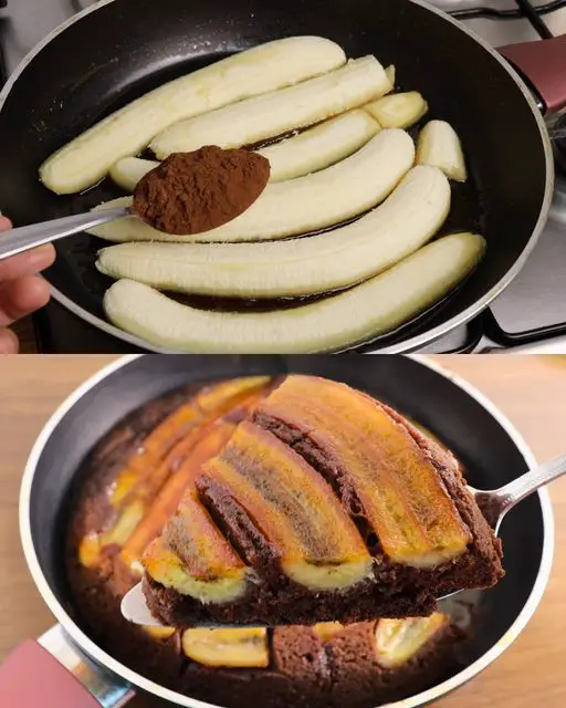 Caramelized Banana Chocolate Cake