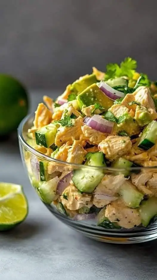 Chicken Avocado Cucumber Salad