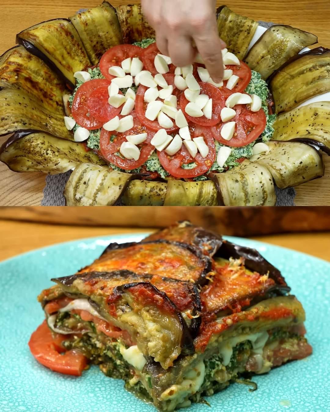 Title: Baked Eggplant Spinach and Ricotta Casserole