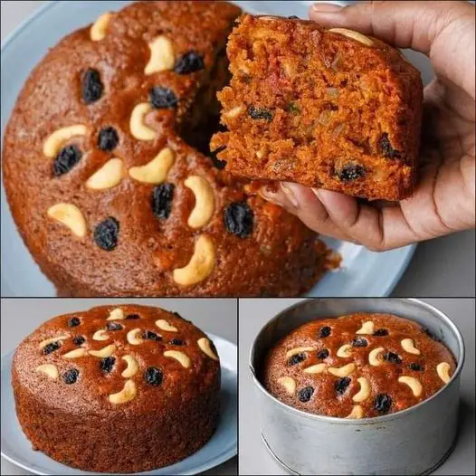 Eggless Christmas fruit cake recipe