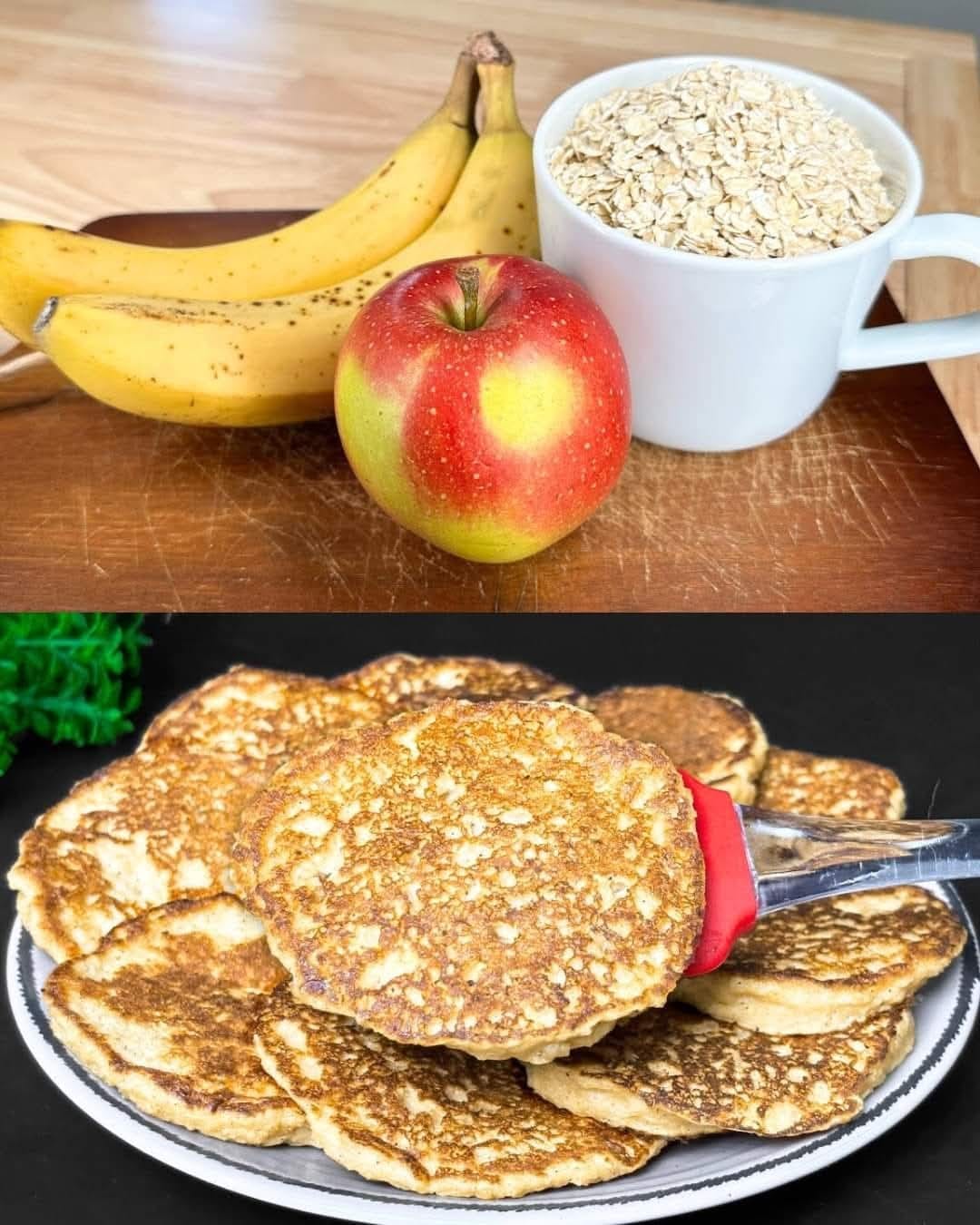 Healthy Oatmeal Breakfast Bake with Apples and Bananas