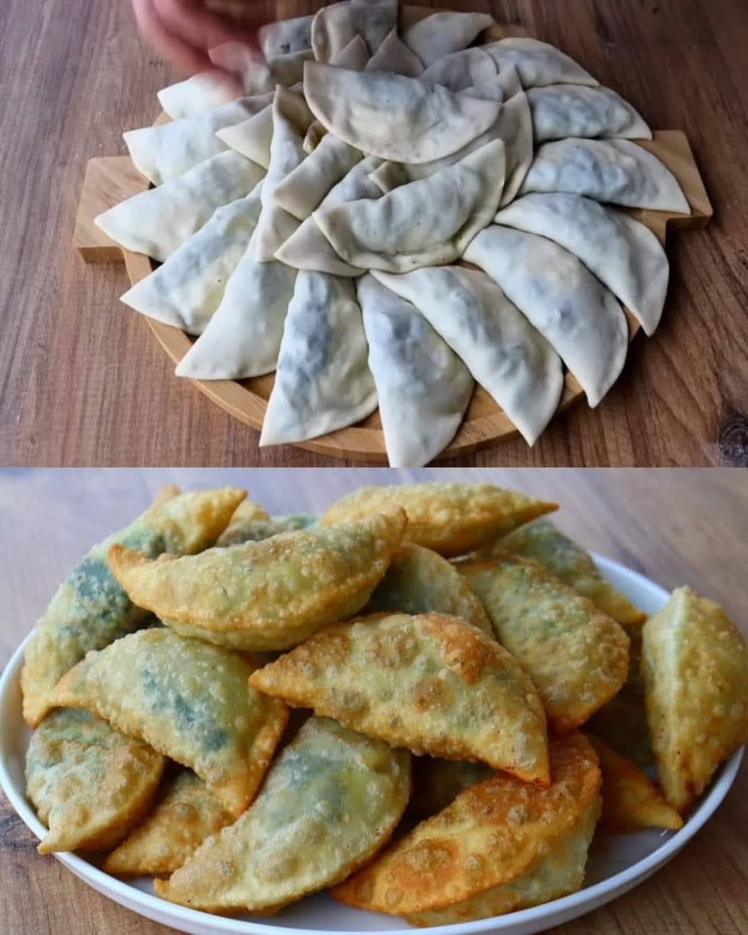 Spinach and Cheese Stuffed Fried Dough